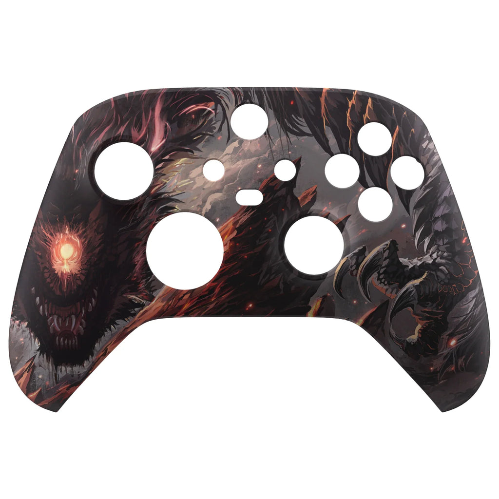 eXtremeRate Custom Pattern Part Faceplate, Soft Touch Grip Front Housing Shell Case for Xbox Series X/S (Xbox Core) Controller