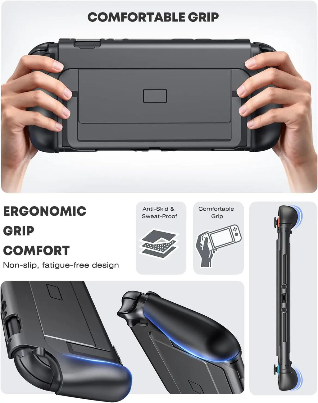 BEBONCOOL Ergonomic Grip Protective Case for Nintendo Switch 2 2025 with Original Dock Portable Travel Case for Switch 2