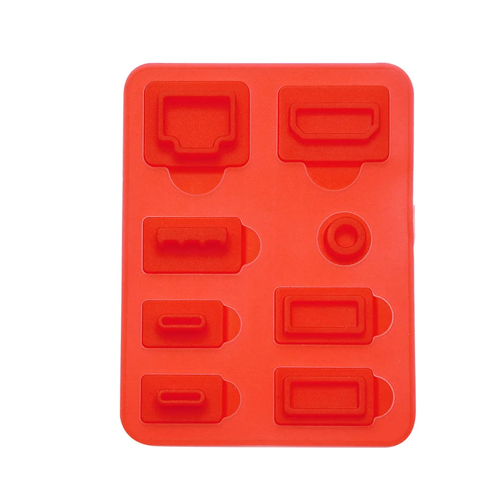 1 Set Dust Plug for PS5 SLIM Game Console Silicone Dust Protector Antidust Cover LAN Type-C USB Dock Dustproof Plug