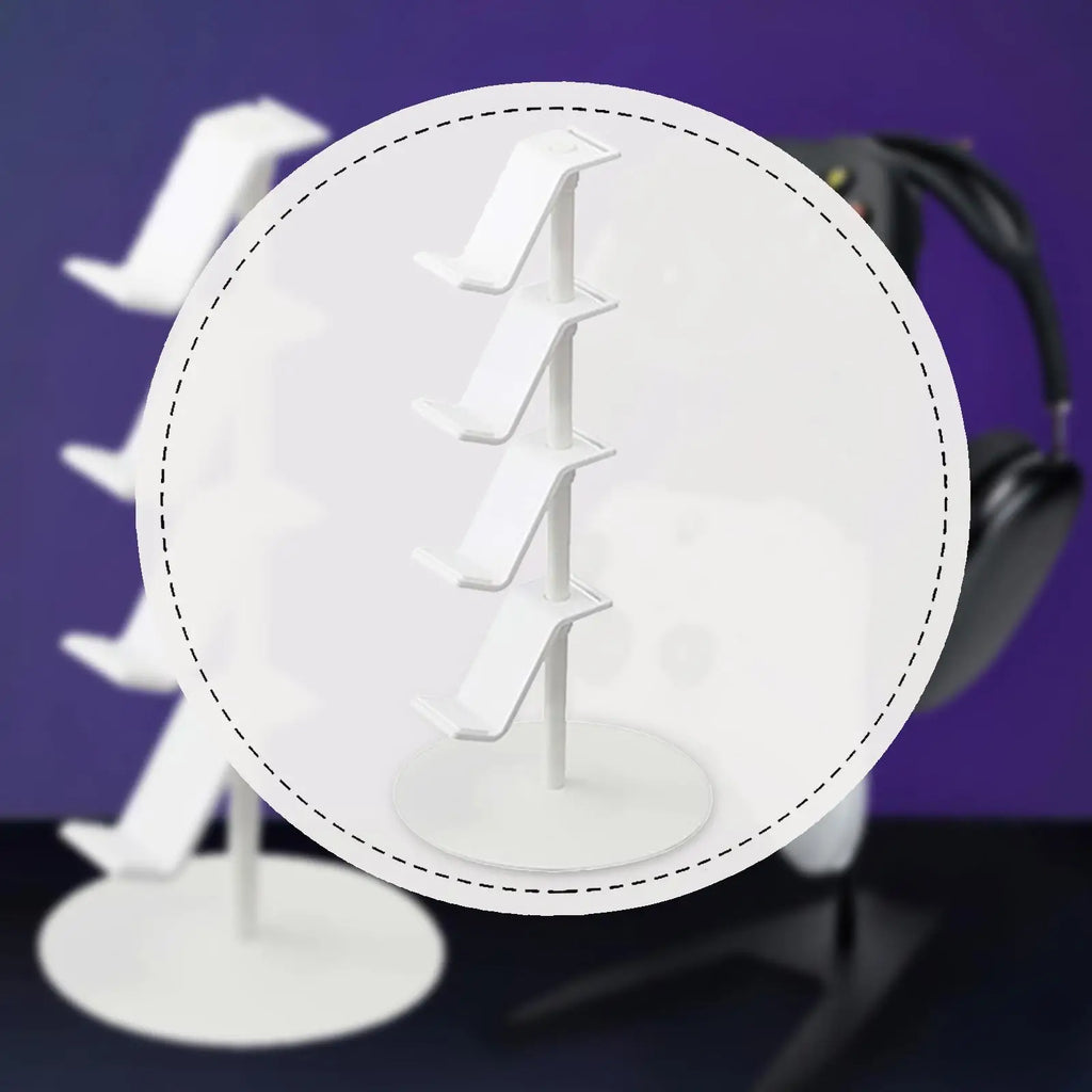 Universal Game Controller Stand with Multi-Tier Headphone Holder