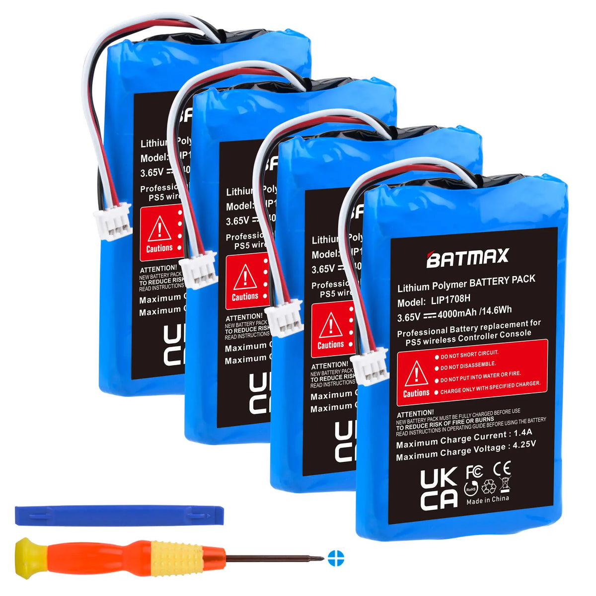 Batmax 4000mAh LIP1078 Battery for PS5 DualSense, with Tools