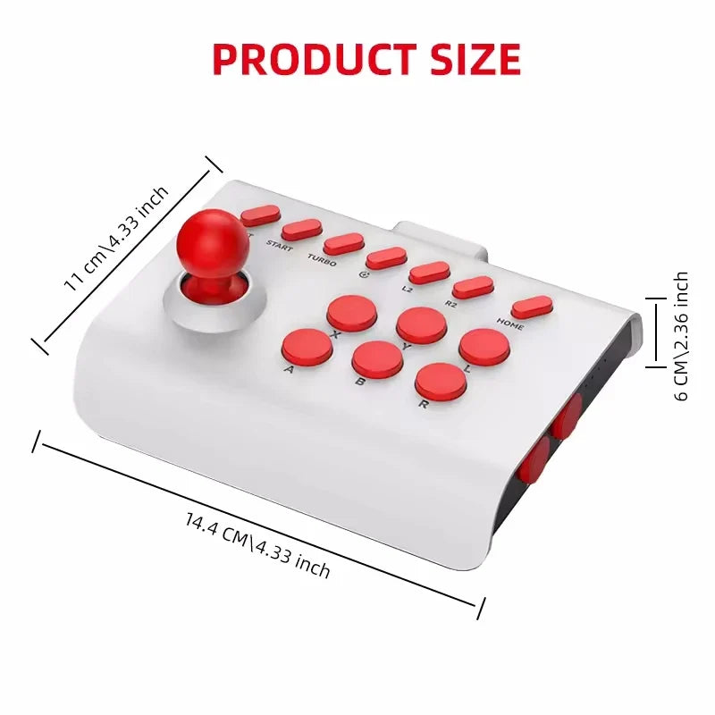Arcade Gamepad Bluetooth Controller for Switch/PS4/PS3/Android