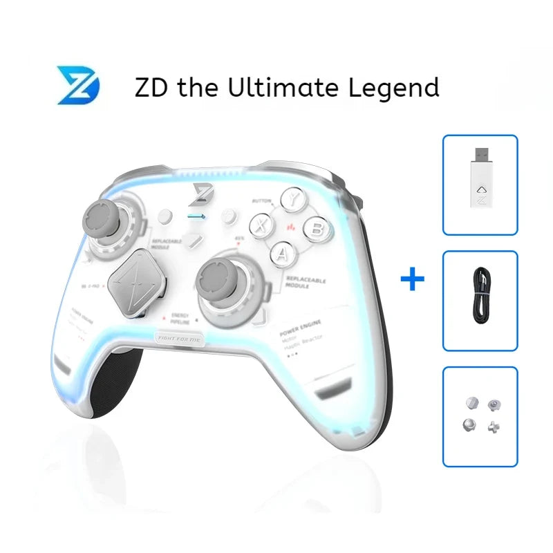 ZD Ultimate Legend Wireless Game Controller 3-Mode 3000+Hz Refresh Rate RGB Custom Switch Compatible with Switch2 PC NS TV Steam