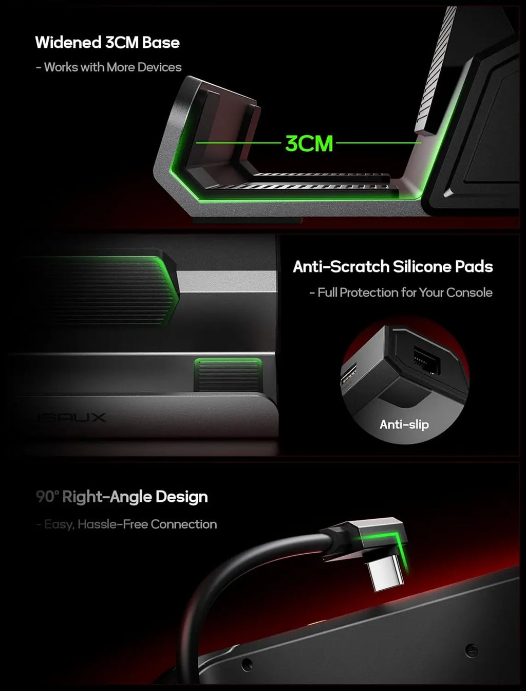 Upgraded Docking Station 4K@60Hz for Steam Deck OLED/ROG Ally X/Legion Go/MSI Claw, 5-in-1 Steam Deck Dock with HDMI 2.1