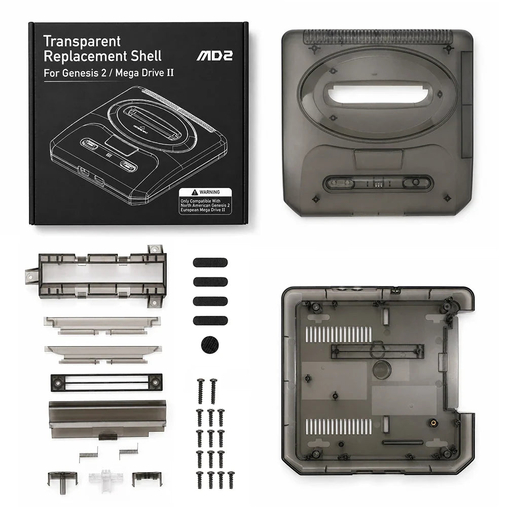 LinkRetro Mega Drive II / Genesis 2 Transparent Shell