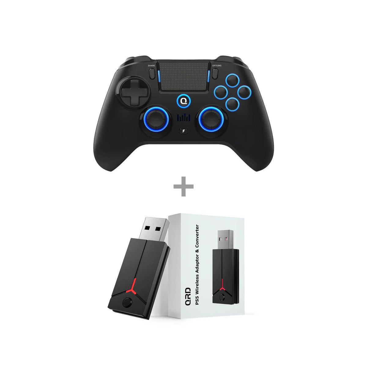 QRD Spark N5 Wireless Controller for PS5 PS4 PS3 PC Hall