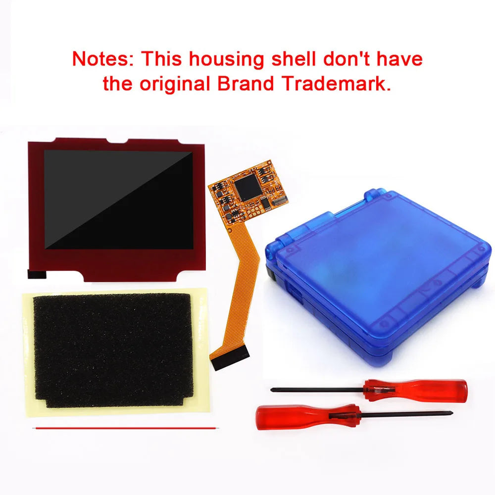 HISPEEDIDO For GBA SP V2 Screen Set IPS LCD Backlight Screen High Brightness Laminated Display LCD Set W/Housing