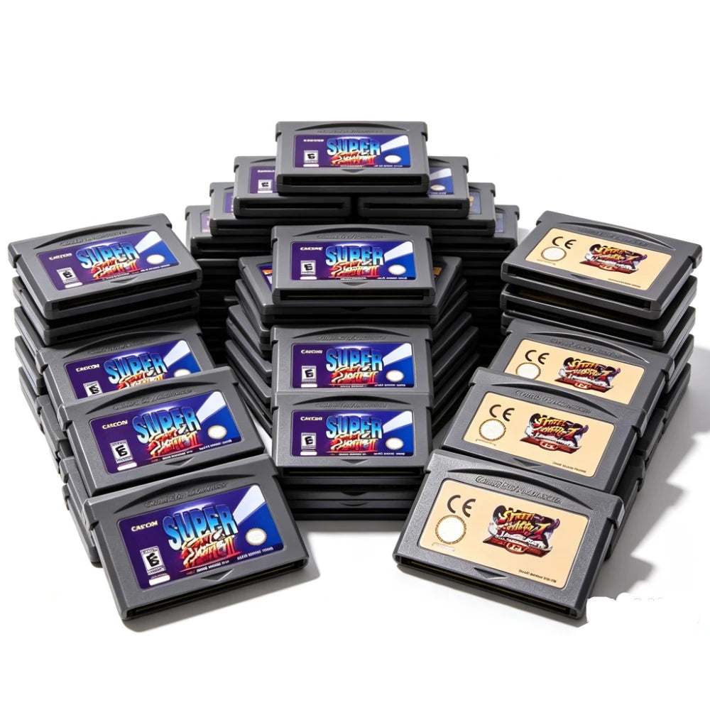 2 PCS Super Street Fighter II Turbo Revival CAPCOM GBA Cartridge USA EUR Retro Video Game Cards for GBA GBA SP NDS NDSL Consoles
