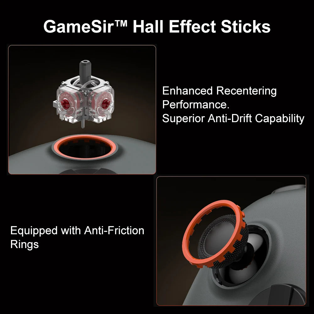 Gamesir Nova 2 Lite Controller for PC Nintendo Switch Bluetooth Wireless Hall Effect Ultra-Low Stick Latency Mechanical Bumper