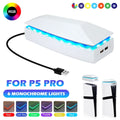 Top Cooling Fan for PS5 PRO Top Cooling System Game Cooler Stand Dust-proof Upper RGB Cooling Fan for PS5 PRO Gaming Console