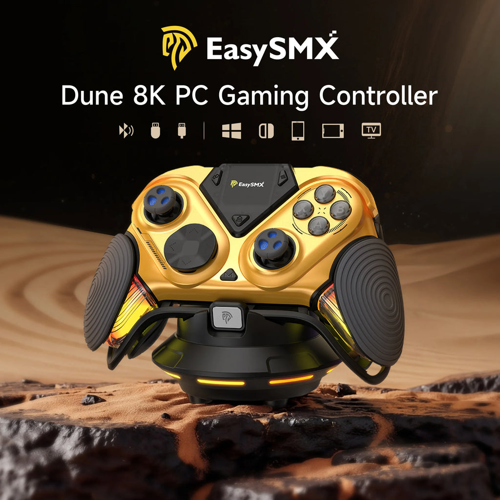 EasySMX D15 3-Modes Game Controller，Gamepad with TMR Joystick,RGB Charging Dock For Nintendo Switch,PC,ANDROID,IOS