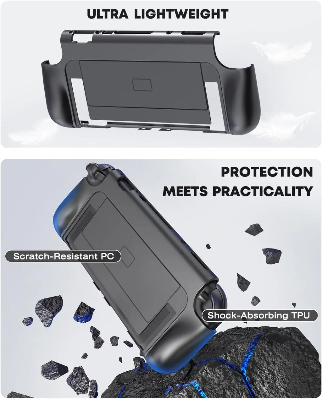 BEBONCOOL Ergonomic Grip Protective Case for Nintendo Switch 2 2025 with Original Dock Portable Travel Case for Switch 2