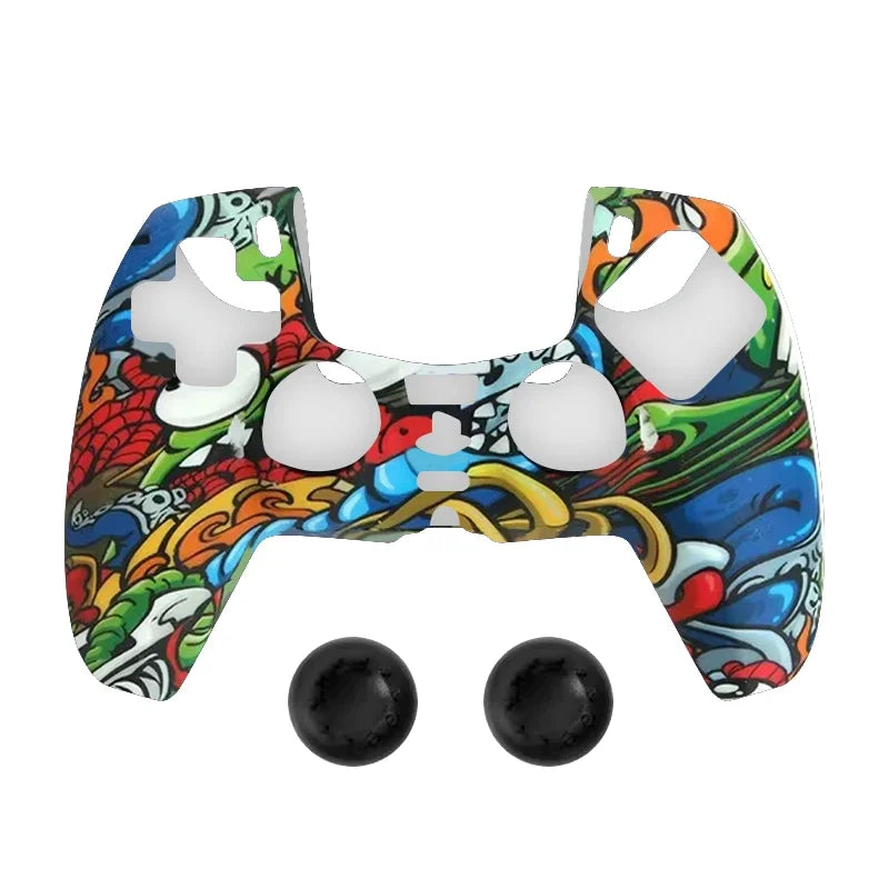 DATA FORG Camouflage Silicone Grip Cover for PS5 Controller, Anti-Slip Protective Skin Game Controller Accessories