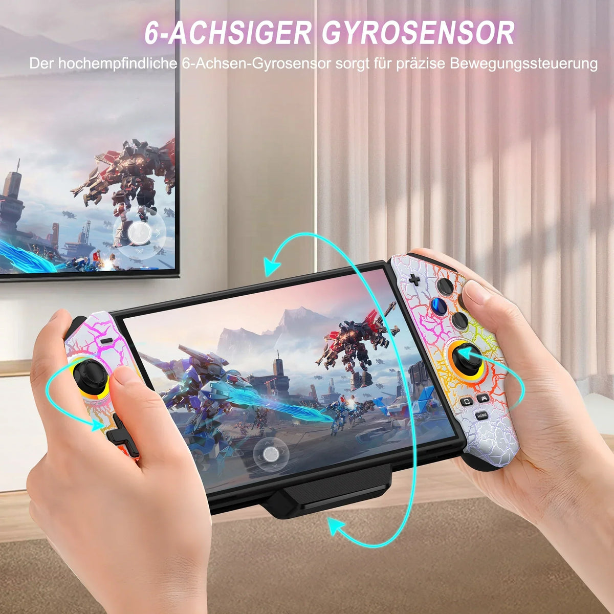 JC302 Switch Controller Wireless Switch Pro Controller Handheld with Hall Effect Sticks Large Handle Controller for Switch/OLED