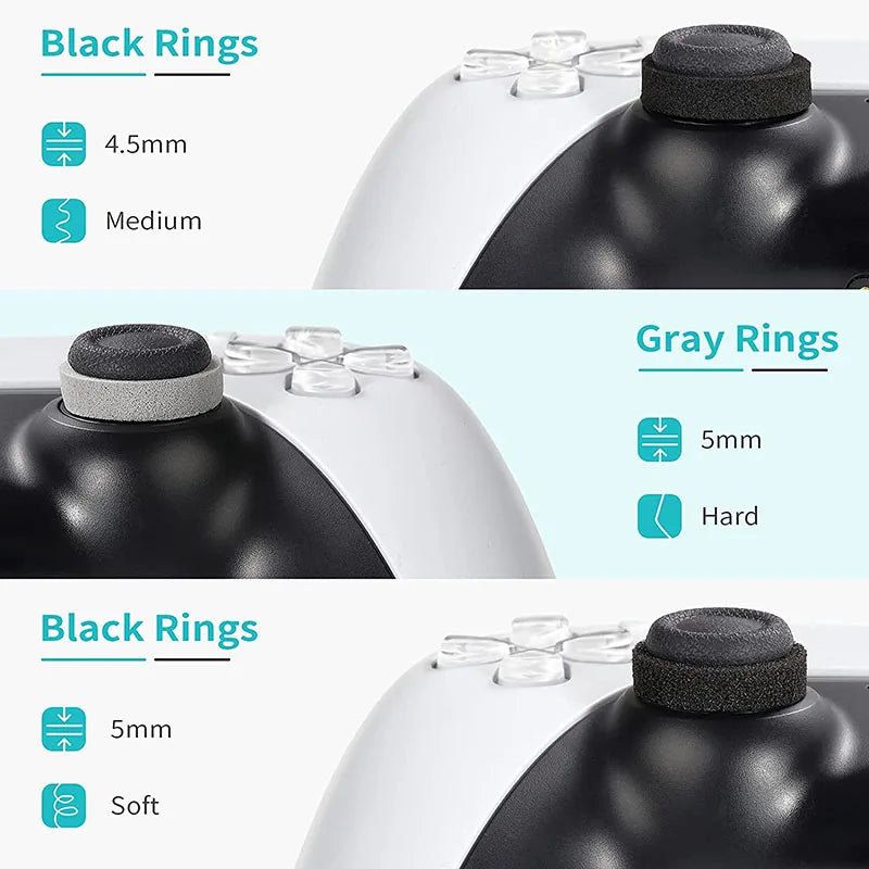 PS5 Controller Precision Rings 12 in 1, Thumbstick Aim Assist