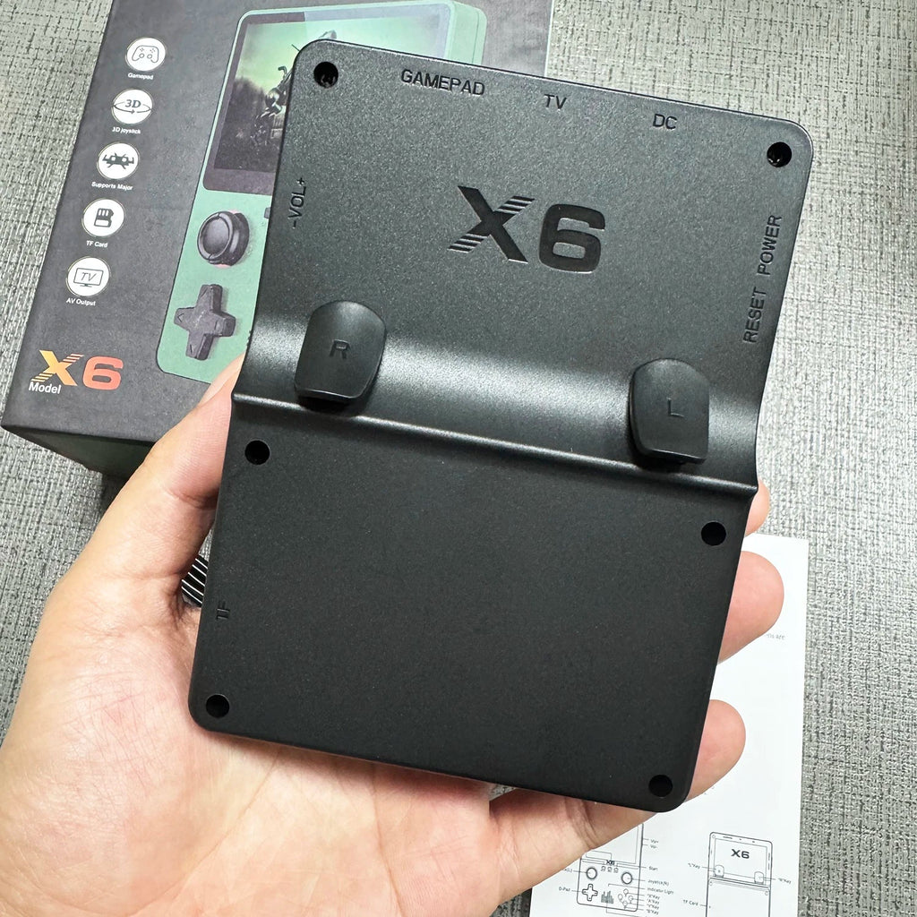 X6 Retro Handheld Game Console 3.5 Inch IPS Dual Joystick GBA