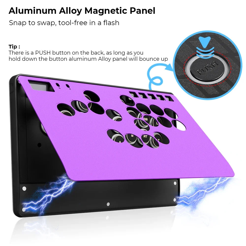Haute42 C-AT Aluminum Alloy Magnetic Hitbox Leverless Controller Stickless Fightstick for PC/PS4/PS5 Stickless Hitbox Keyboard