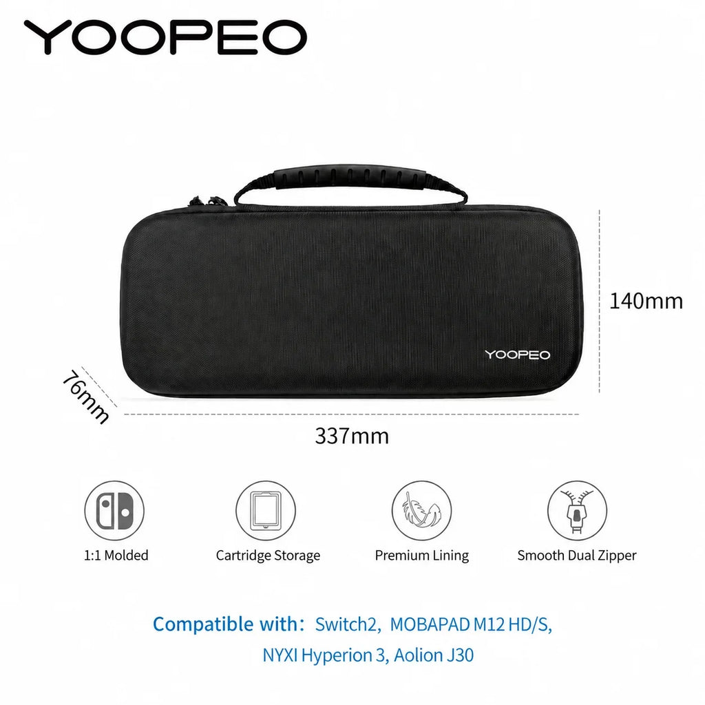 YOOPEO Carrying Case Storage Bag for Mobapad M12, NYXI Hyperion 3, Aolion J30 & Switch 2 Console Shockproof Protective Case