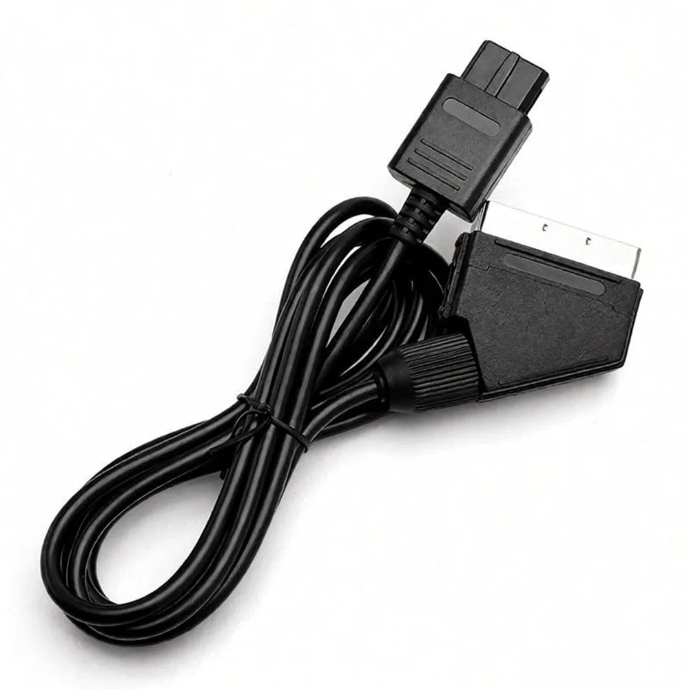 For N64 NGC SFC AV Cord For Nintendo Super Gamicom Gamecube Console Video Cable Extention Line 1.8m RGB Scart Cable