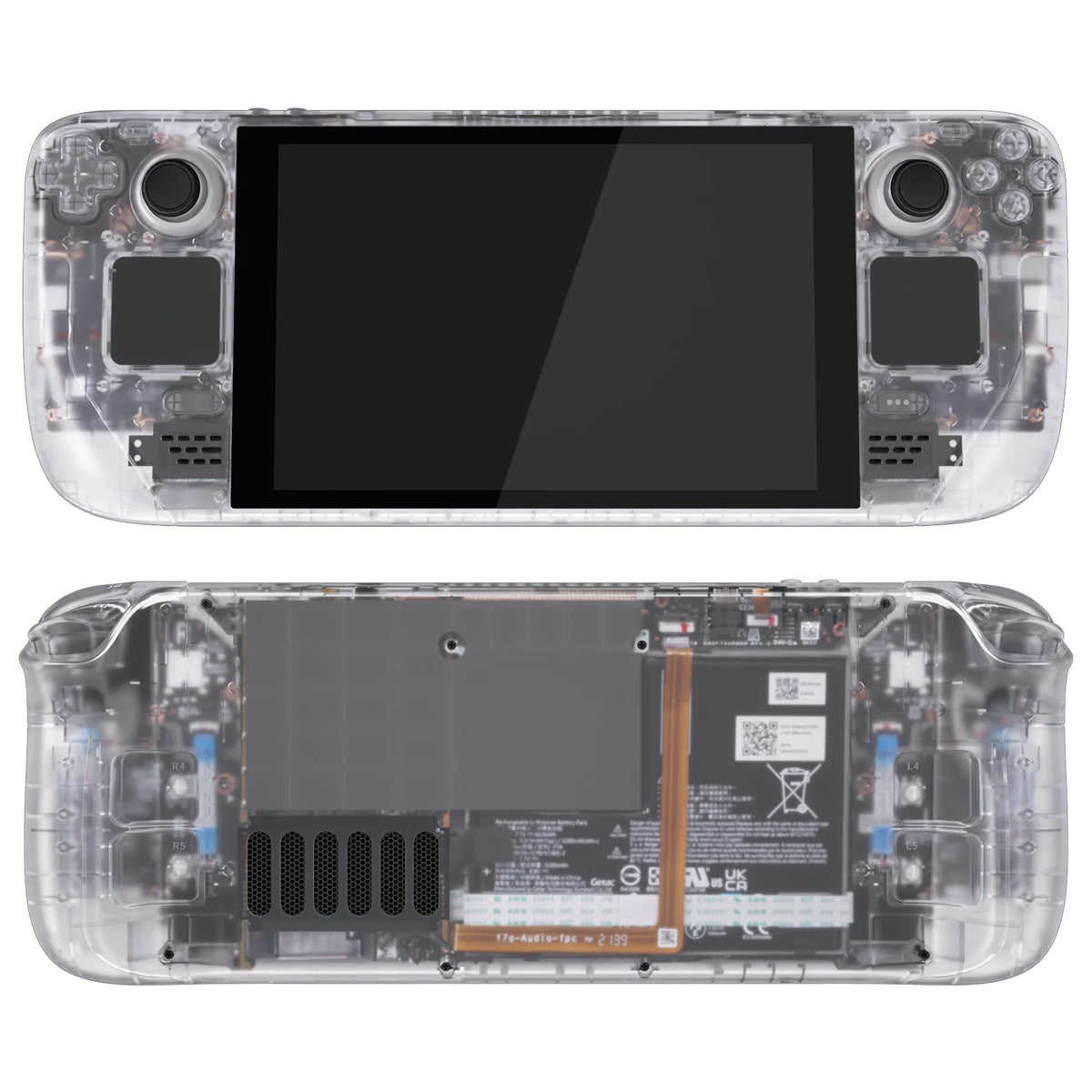 eXtremeRate Steam Deck Clear DIY Shell, LCD or OLED