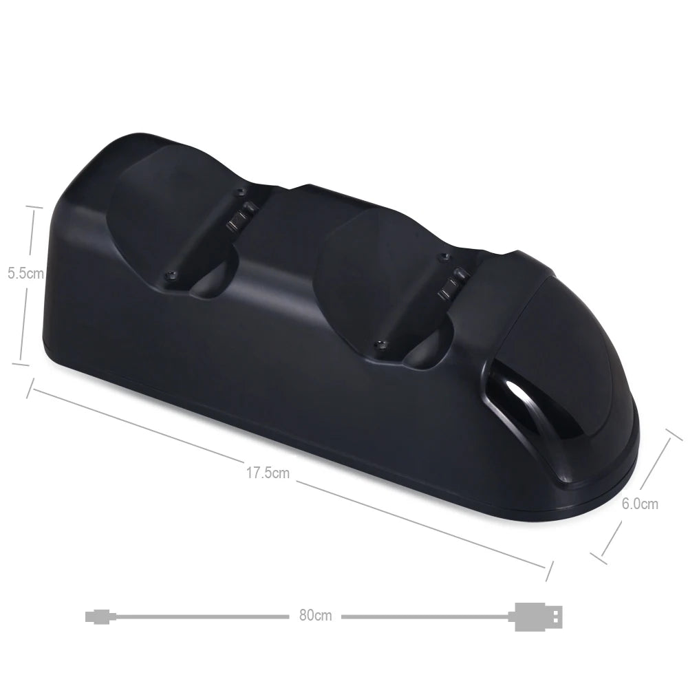 Dual PS4 Controller Charging Dock with LED Indicator