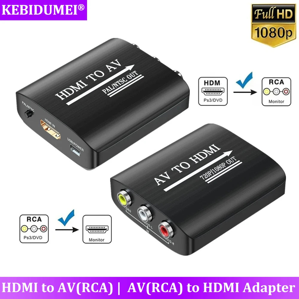 N64 AV to HDMI or HDMI to AV RCA Video Converter for N64