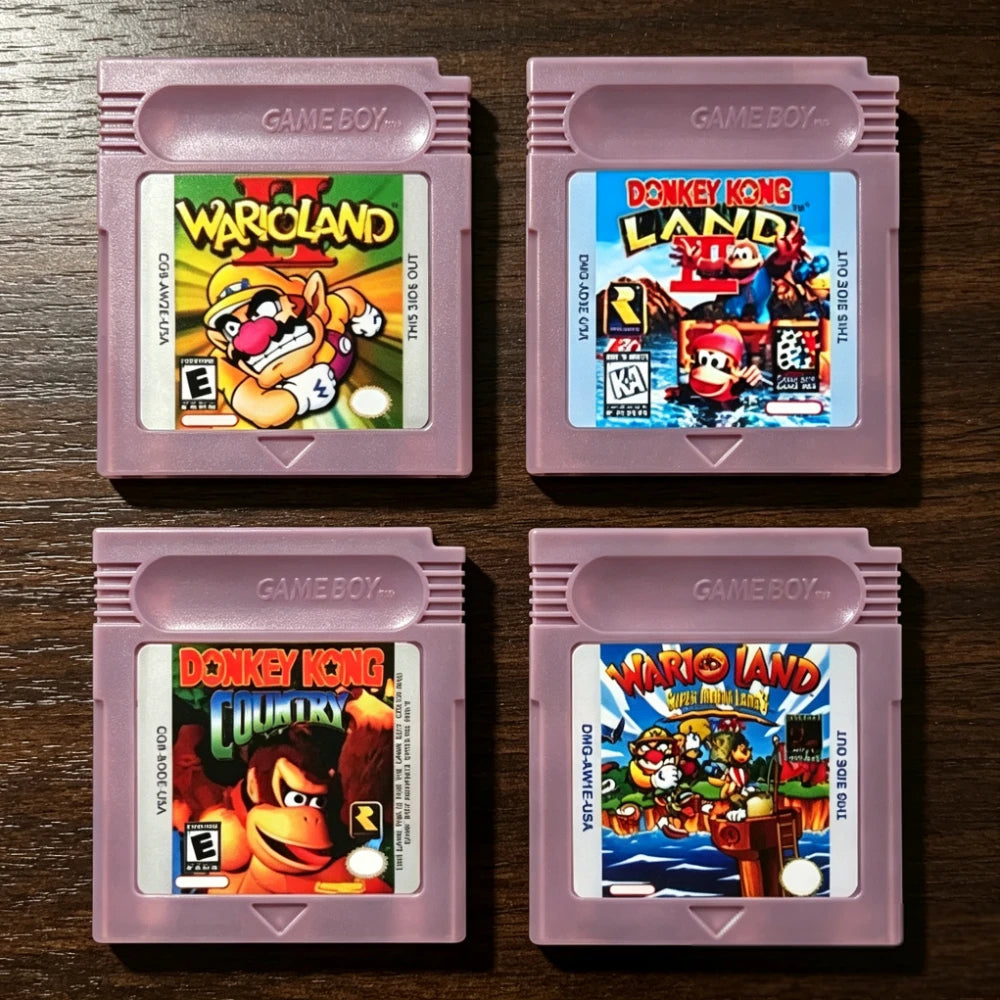 GBC Game Cartridge, Wario Land, Donkey Kong and Mario Selections