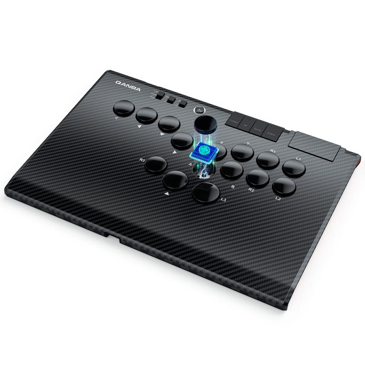Qanba Ruby Leverless Arcade Super Wireless Arcade Controller 2.4G Wireless Connection Storage Bag for Android PC Steam