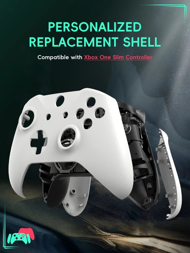 DATA FROG for Xbox One S Control Case Housing for Xbox One Controller Shell with Grips Custom DIY Gaming Mod for Xbox Shell