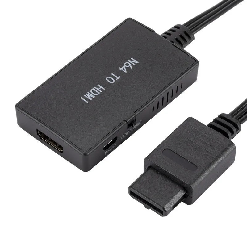 GRWIBEOU HDMI-compatible Adapter Cable N64 to HDMI-compatible Adapter 720P/1080P N64 HD Switch Converter For N64/SNES/GameCube