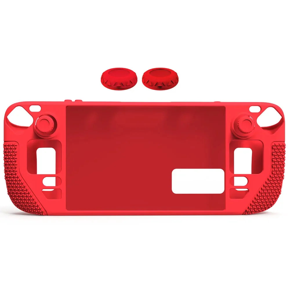 Steam Deck Standing Silicone Case with 2 Pairs Thumb Grips