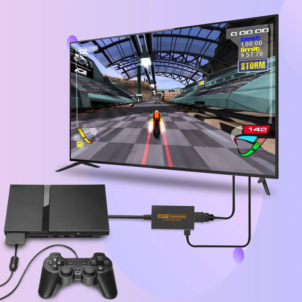 PS2 HDMI Converter Adapter for PS1/PS2 720P/1080P HDTV
