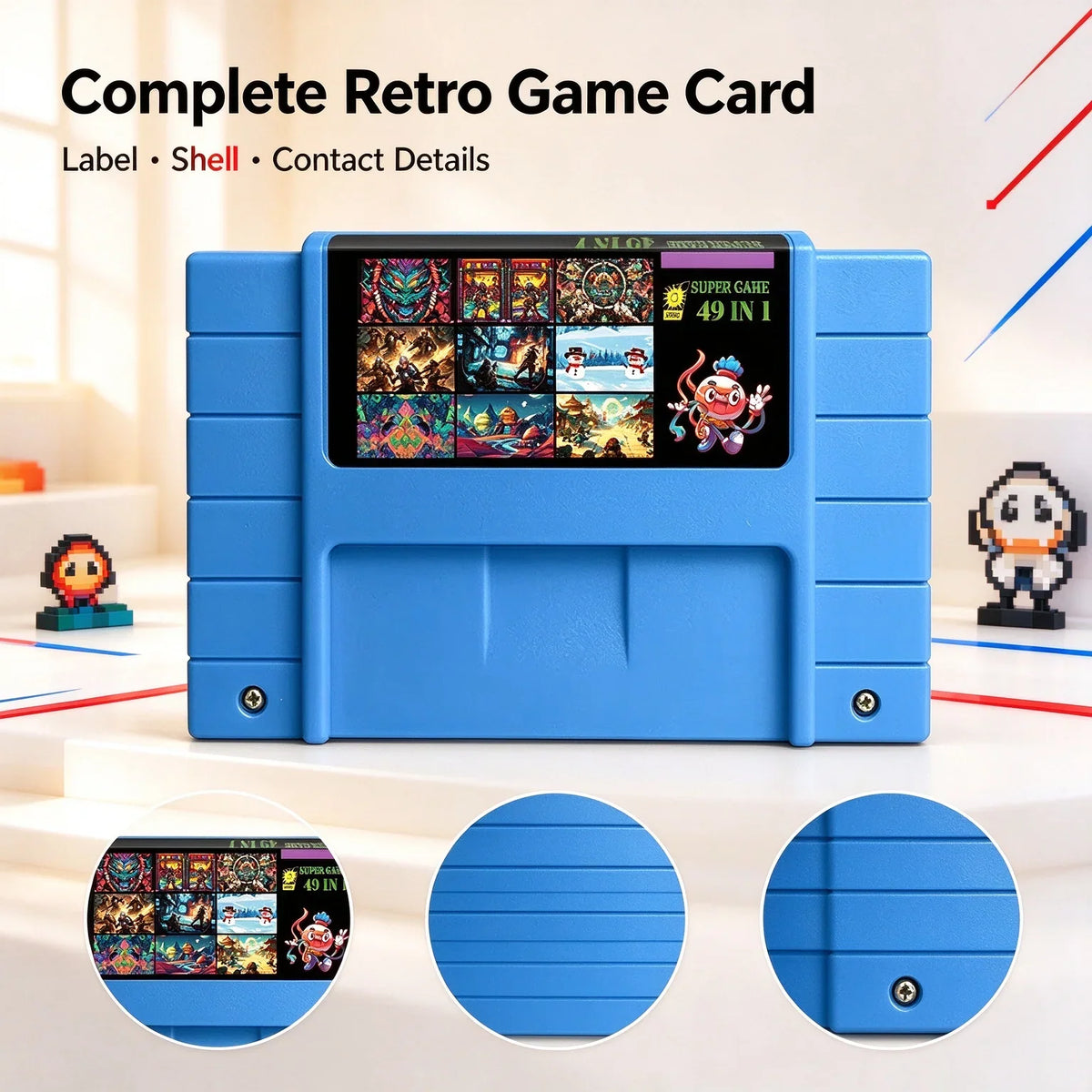 Super 49 In 1 Game Cartridge Multi Game Card NTSC For SNES 16 Bit Video Game Console