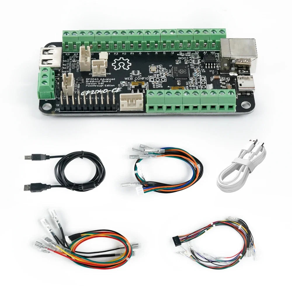 GP2040 RP2040 Advanced V5.6E USB Passthrough PICO Fighting Board For PS4/PC DIY Fight Stick Arcade Hitbox Controller