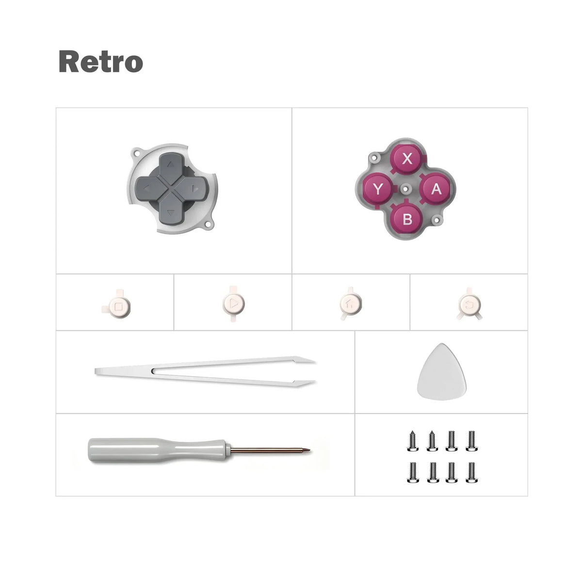 Retroid Pocket Nova Replacement Button Kit, Multi-Color