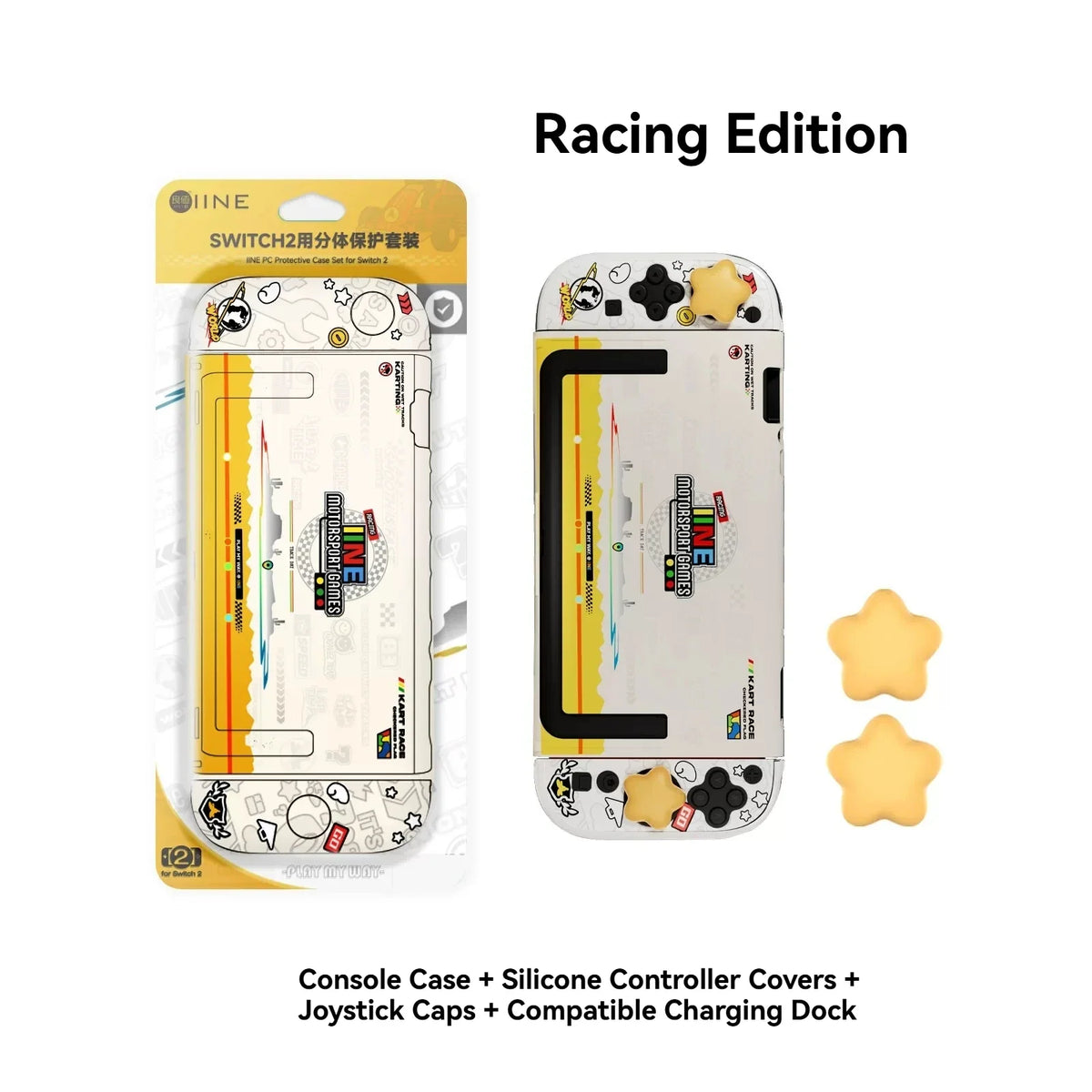 IINE Retro Case for Nintendo Switch 2 Full Wrap Silicone Cover