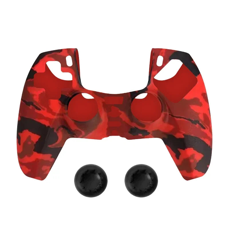 DATA FORG Camouflage Silicone Grip Cover for PS5 Controller, Anti-Slip Protective Skin Game Controller Accessories