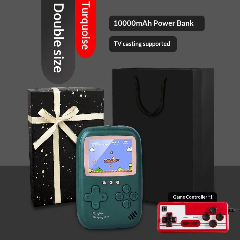 Retro Handheld Game Console with 10000mAh Power Bank, 500 Games