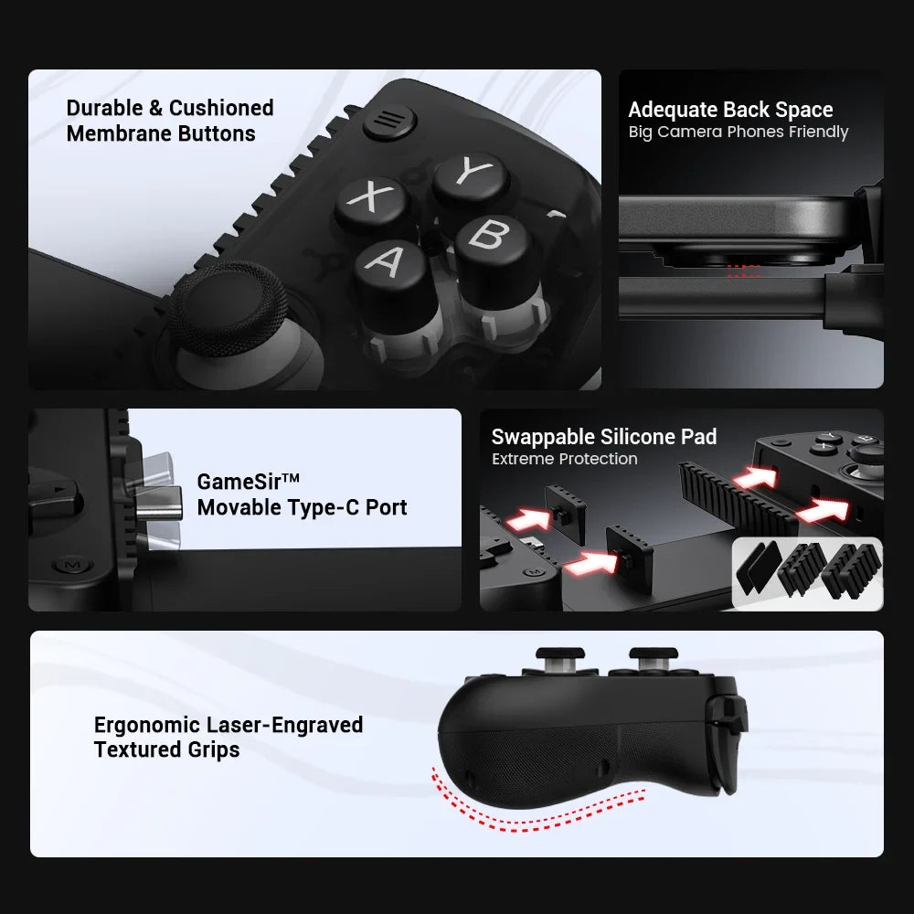 GameSir X5 Lite Mobile Type-C Controller Hall Effect Joystick Portable Gamepad for On-the-Go Play for Android & iPhone 16/15
