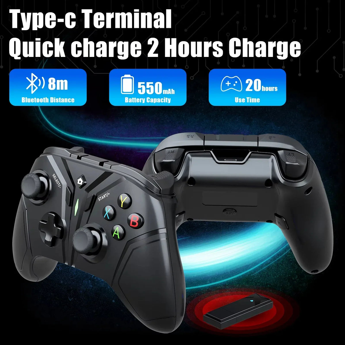 Switch Wireless Gamepad for Nintendo Switch, Android IOS, PC Ps3 Games Hall Effect Stick with Six-axis Bluetooth Game Controller