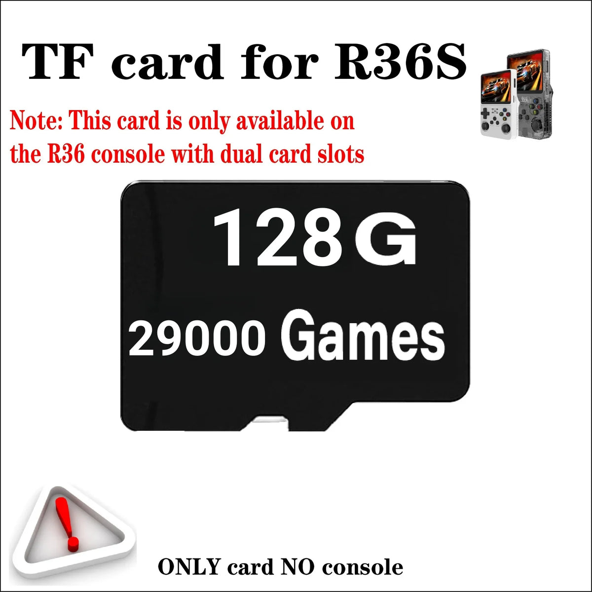 Memory Card For R36S Retro Handheld Video Game Consoles Linux System 3.5 Inch IPS Screen Portable Player 128GB 256GB Games Gifts