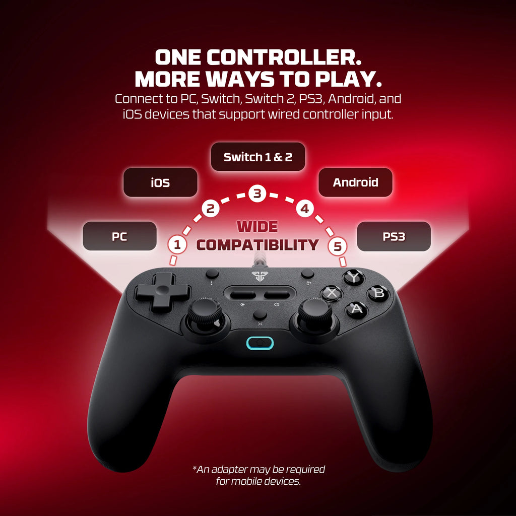 FANTECH EVO GP17 Gaming Multi - Platform Gamepad C Button for Switch2 Hall - Effect Sticks and Triggers Wired Gaming Gamepad