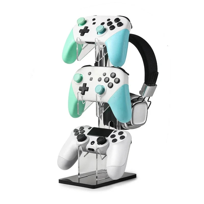 Three layer gaming controller headphone universal stand suitable for Xbox, PS4, PS5, Switch controller
