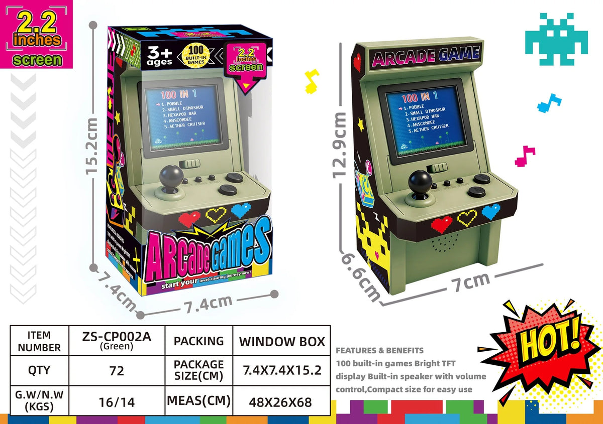 Retroid Style Gamer Mini Pocket Gaming Device 108 In 1 Built‑In Games Color Screen Portable Retro Video Game Player For Adults