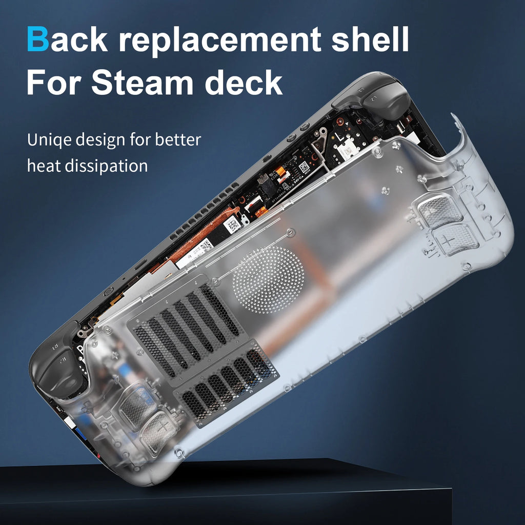 Replacement DIY Back Shell with Cooling Vents Heat-Dissipation Back Housing Case Plates Cover for Steam Deck/Steam Deck OLED