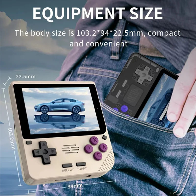 ABSY V10 Retro Handheld Game Console Linux, Supports 3D Emulators