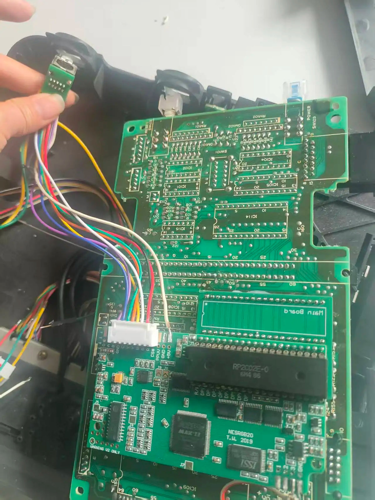 Nes Rgb Output Mod Kit N64 Av Famicom  Consoles Chip Video Retro Games Console Nes Pcb Rgb Fc Kit Motherboard Atop Loader