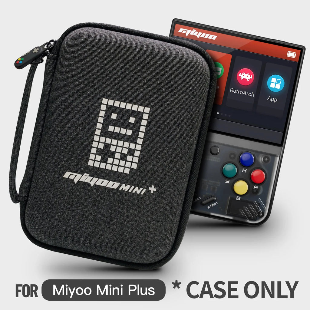 Miyoo Mini Plus V3 Hard Portable Case with Zipper Mesh Pocket