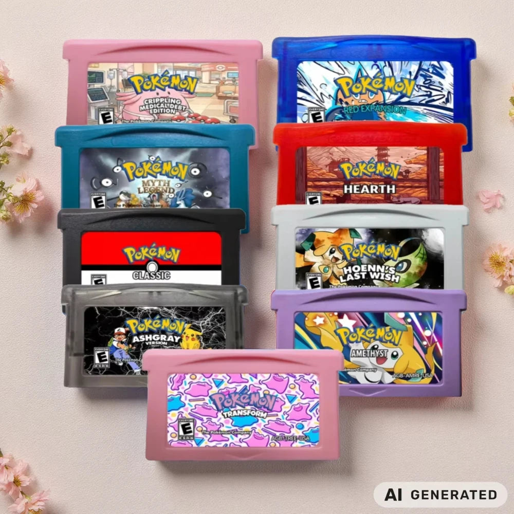 Pokémon GBA RTC Reproduction Cartridge, English Game Styles
