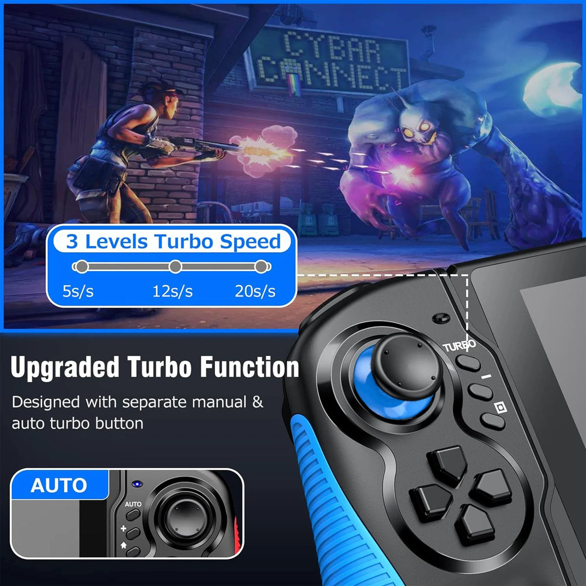 Dual Color Wired Gamepad with 6-axis Somatosensory and Dual Vibration For Switch Gaming Console STK-7037A&B